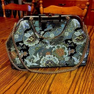 Suxia Taiwan Handmade Purse Japanese Kimono Asian Floral